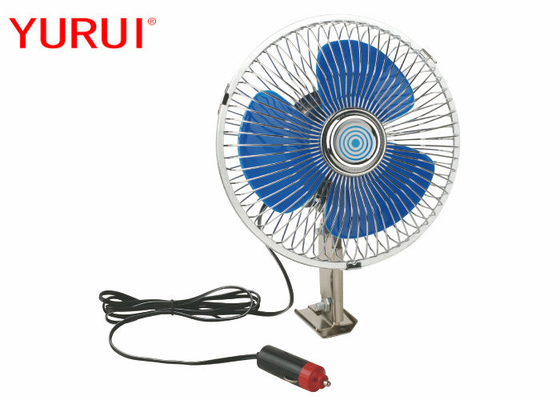 Metal Silver Blue Car Cooling Fan Electric 2 Speed Switch For Trucks