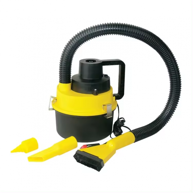 Yellow Portable ABS DC12v Car Use Vacuum Cleaner With Flexible Wet And Dry 0