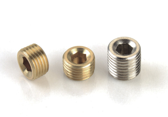 Metal Air Compressor Parts 3PC. 1/4” Npt Plug Fittings / Pneumatic Fittings