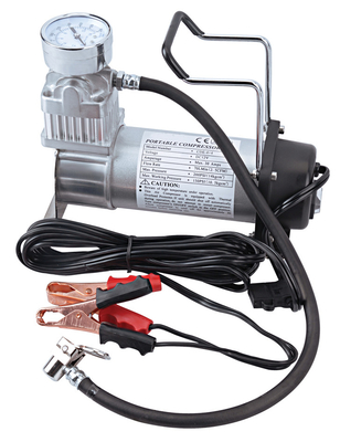 12V Single 200 Psi Vehicle Air Compressor Off Switch Chrome , Portable Air Compressor For Car