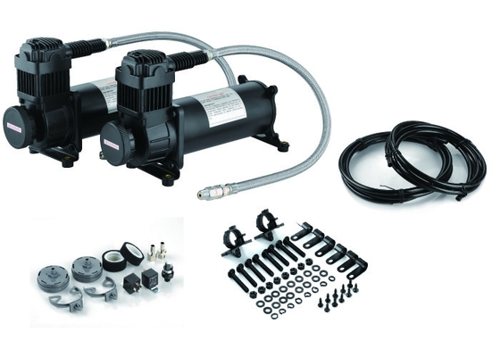 Cars Air Suspension Compressor Durable 12v Air Compressor With Tank Black