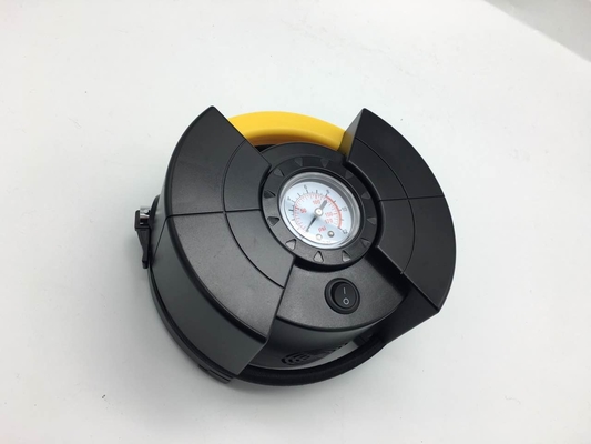 DC12V Car Air Inflator Compressor With Gauge For Different Tires , Black And Yellow Color
