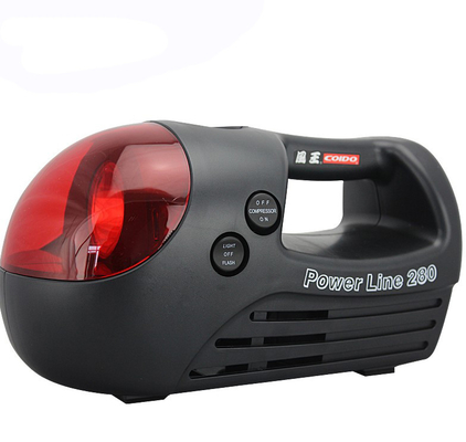Black And Red Portable Air Compressor For Car Three In One Type 12v 280 Psi