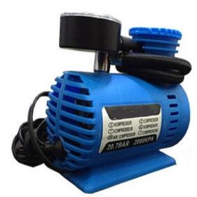 Blue Plastic 250 Psi 12v Air Compressor With Cigarette Lighter Plug