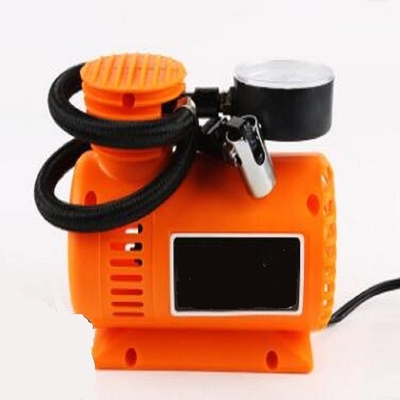 Orange Portable 12 Volt 250 Psi Air Compressor For Car Tires