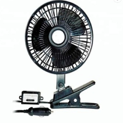 Black Car Cooling Fan Plastic Material 12v / 24v With Half Safety Metal Guard