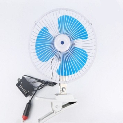 Blue Electric Car Cooling Fan 12v / 24v Screw Mounting Plastic Material