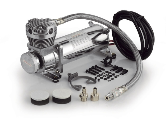 Durable Heavy Duty OffRoad Air Ride Suspension Compressor DC12v Chrome Steel