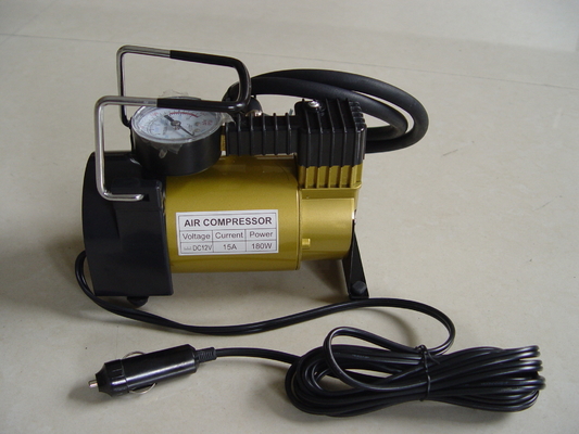 Yellow And Silver Metal Air Compressor Fast Inflation For All Kinds Of Cars