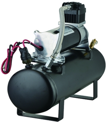 12V 150PSI Air Source Kits Onboard Air Systems 1.5 Gallon Tanks Black Metal For Fast Inflation