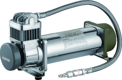 150PSI Chrome 1.75CFM Heavy Duty Portable Air Shock Compressor 12v With Air Tank
