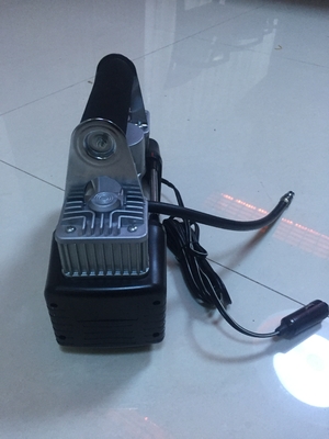 Two Cylinder Strong Inflator Car Air Pump Steel Material , Clip Or Cigarette Lighter Power