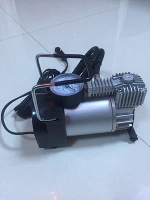 Silver And Yellow Car Tyre Pressure Pump , Heavy Duty Power 12 Volt Air Compressor