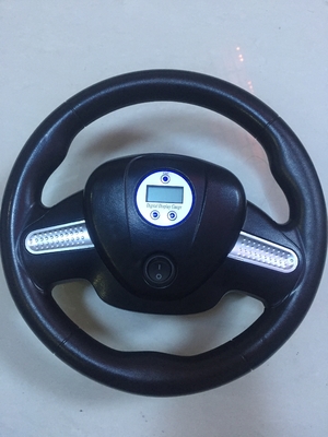 DC12V Digital And Gauge Car Air Pump , Steering Wheel Shape Car Tyre Air Compressor