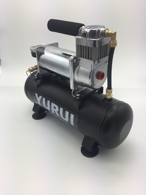 Low Noise DC Air Suspension Pump With Connected Air Tank And Gauge For Air Bag