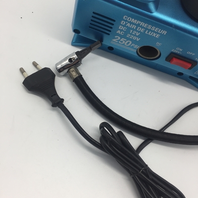 AC/DC Plastic Vehicle Air Compressors With Gauge Portable  Car Tire Electric Air Pump For Tires