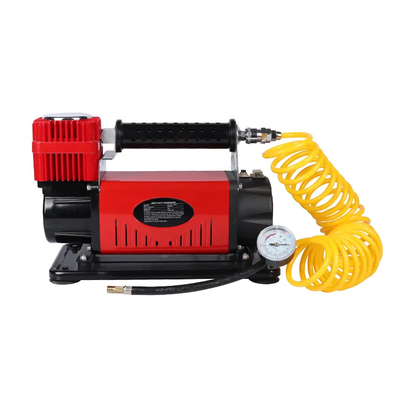 Heavy Duty Metal DC12V  Car Air Compressor With Pressure Gauge Car Tire  Air Inflator Single Cylinder Air Compressor