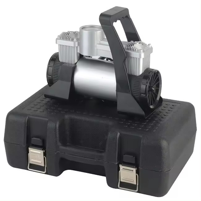 Car Tire Inflator Dc 12v  Metal Pressure Auto Air Compressor With Plastic Box
