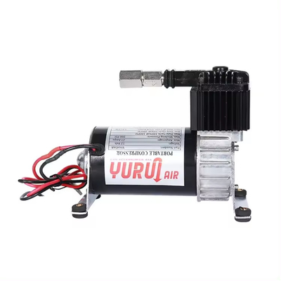 Dc 12v  Air Ride Suspension Compressor Chrome And Black For Truck