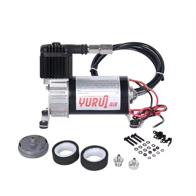Dc 12v  Air Ride Suspension Compressor Chrome And Black For Truck