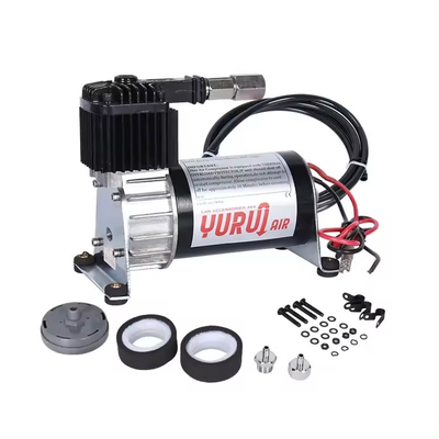 Dc 12v  Air Ride Suspension Compressor Chrome And Black For Truck