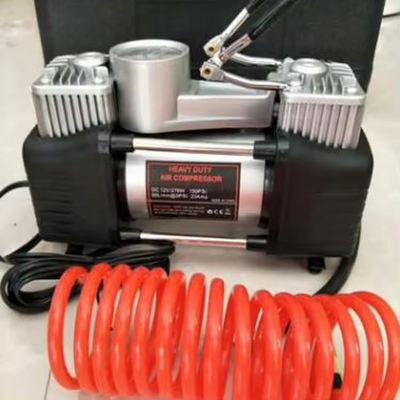 High Pressure Hand Portable  Air Compressor  With Double Cylinder for car tire inflation