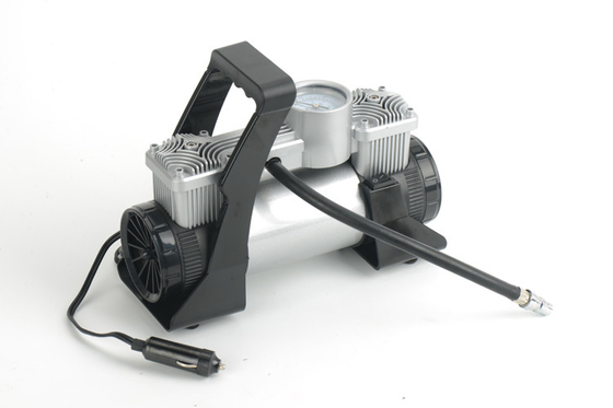 Silver / Balck Metal 12v Heavy Duty Air Compressor With Bag No Light
