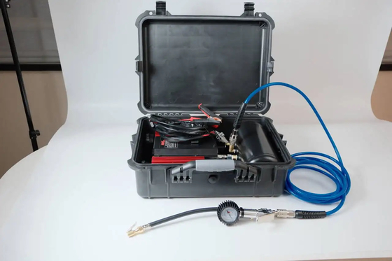 Off-Road Double Cylinder Air Compressor With Plastic Box Car Tire Inflator