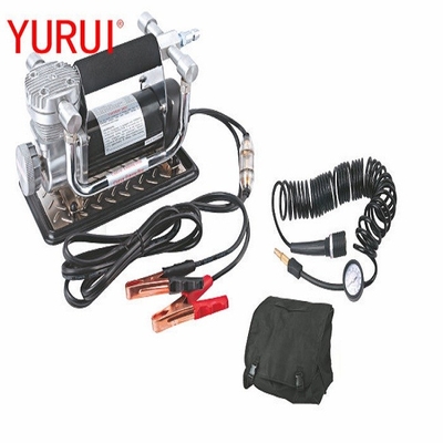 Portable Chrome DC12v  Metal Tire Air Compressor With Crocodile Clip