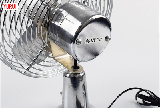 Truck Portable Car Cooling Fan Silver Color 6" Oscillating One Year Warranty