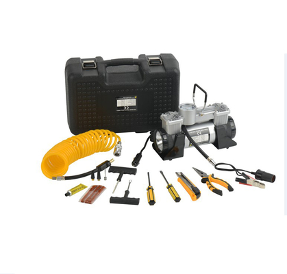 Truck Mini Tire Air Pump 12 Volt Dc Silver Black Color 180w With Light