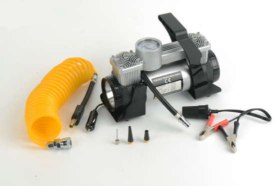 Truck Mini Tire Air Pump 12 Volt Dc Silver Black Color 180w With Light