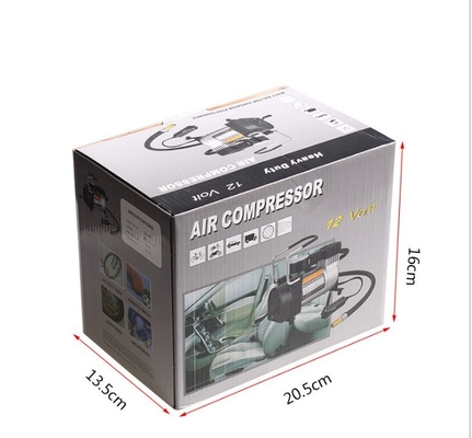 Small Metal Air Compressor 140psi Black andd Silver Pump For Car