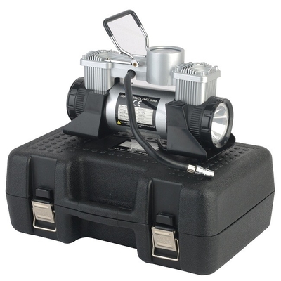 Good price DC12v Double Cylinder Metal Car  Tire Inflator With LED Light And Tool Box online