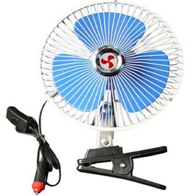 Plastic Back Guard Car Cooling Fan , Mini Auto Cool Fan With Switch Dc12v