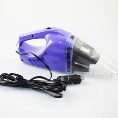 Purple Hand Held Battery Powered Vacuum Cleaners Dc 12v Plastic Material