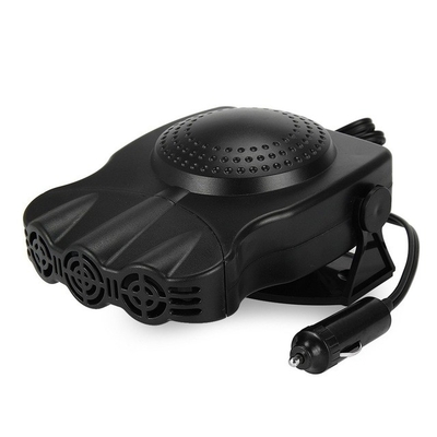 Two Switch Portable Fan Heater 150w , Black Plastic Plug In Car Heater