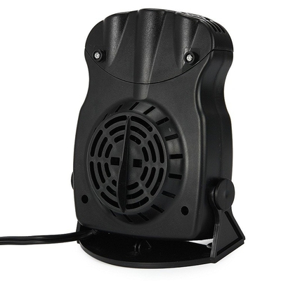 Two Switch Portable Fan Heater 150w , Black Plastic Plug In Car Heater
