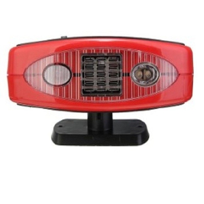 2 In 1 Auto Fan Heater With Light , Red Handheld Rechargeable Car Heater