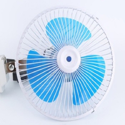 Blue Electric Car Cooling Fan 12v / 24v Screw Mounting Plastic Material