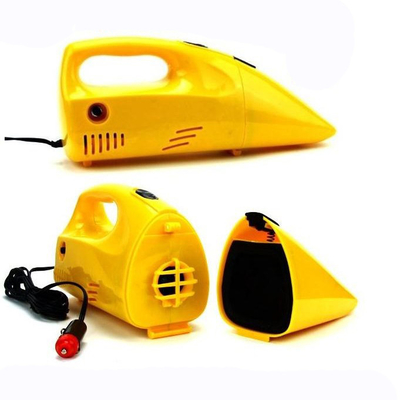 Yellow Portable Car Vacuum Cleaner With 12v Dc Cigarette Lighter 35w - 60w