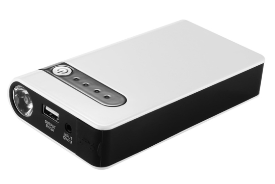 Compact 12V Car Jump Starter With LED Flashlight And 11000mAh Battery 400A Peak Current