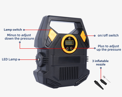 Portable Tyre Inflators for Cars air Pump 12v with Light