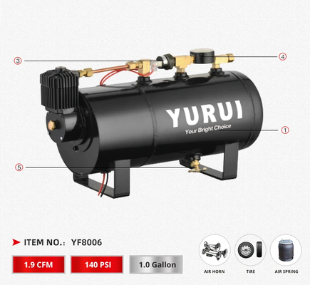 12V Air Suspension Pump with 140PSI Max Pressure