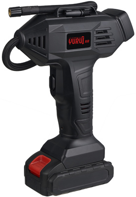 Portable Air Compressor with 27L/min Flow Rate 12V DC Motor and 2000mAh Rechargeable Battery for Quick Tire Inflation