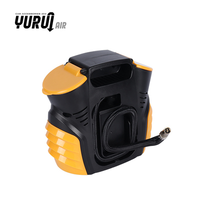 12V Mini Portable Car Tire Air Compressor with LED Light and 5-Minute Inflation for Emergency Use