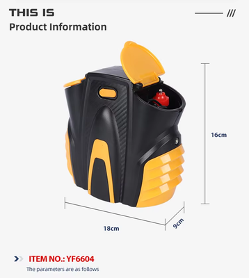 12V Mini Portable Car Tire Air Compressor with LED Light and 5-Minute Inflation for Emergency Use
