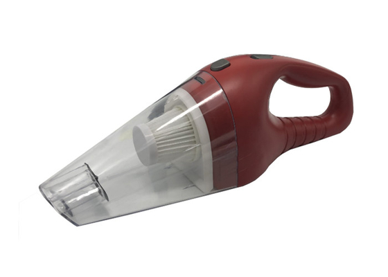 Red ABS Battery Vacuum Cleaners / Car Interior Vacuum Cleaner Two Brushes