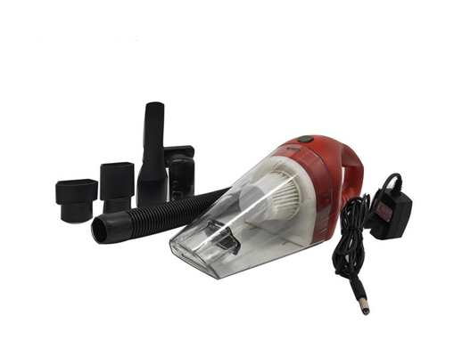 Recordless Portable Car Vacuum Cleaner 12v Dc Red And White Color