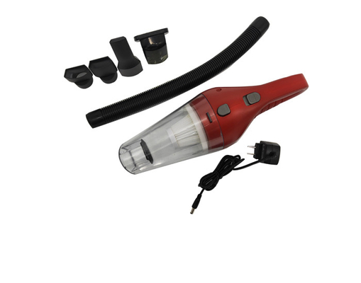 Recordless Portable Car Vacuum Cleaner 12v Dc Red And White Color